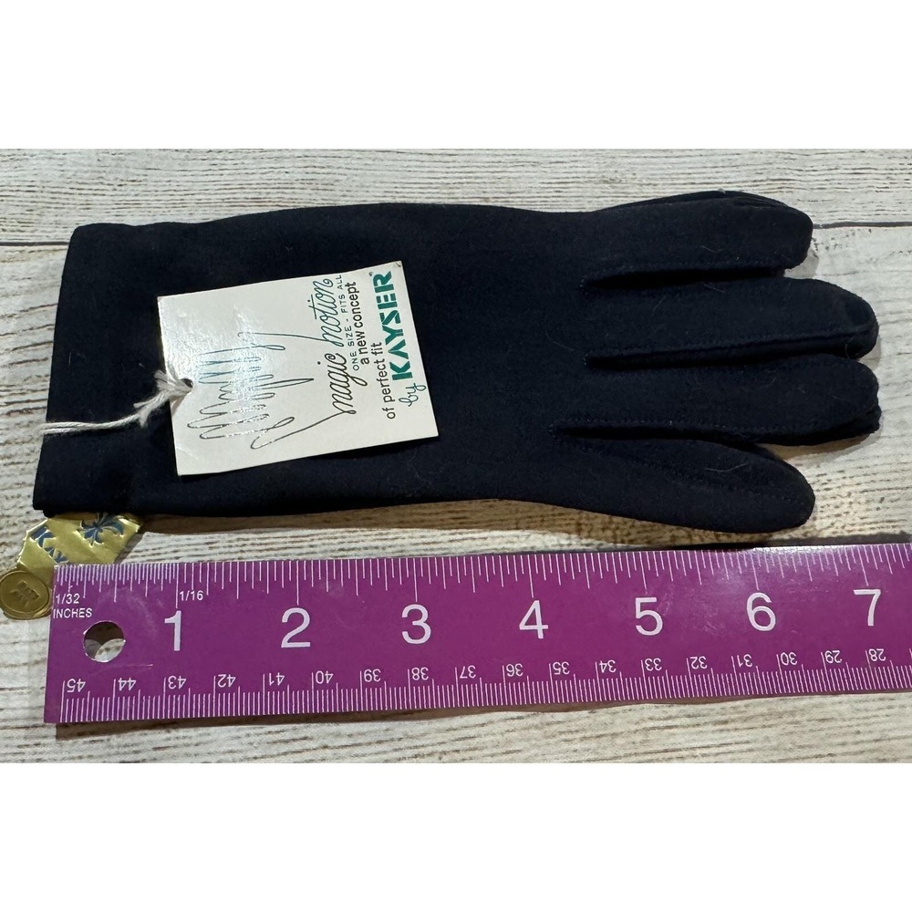 Vintage NOS Kayser Magic Motion Gloves Navy Blue w/ Original Tag TubE